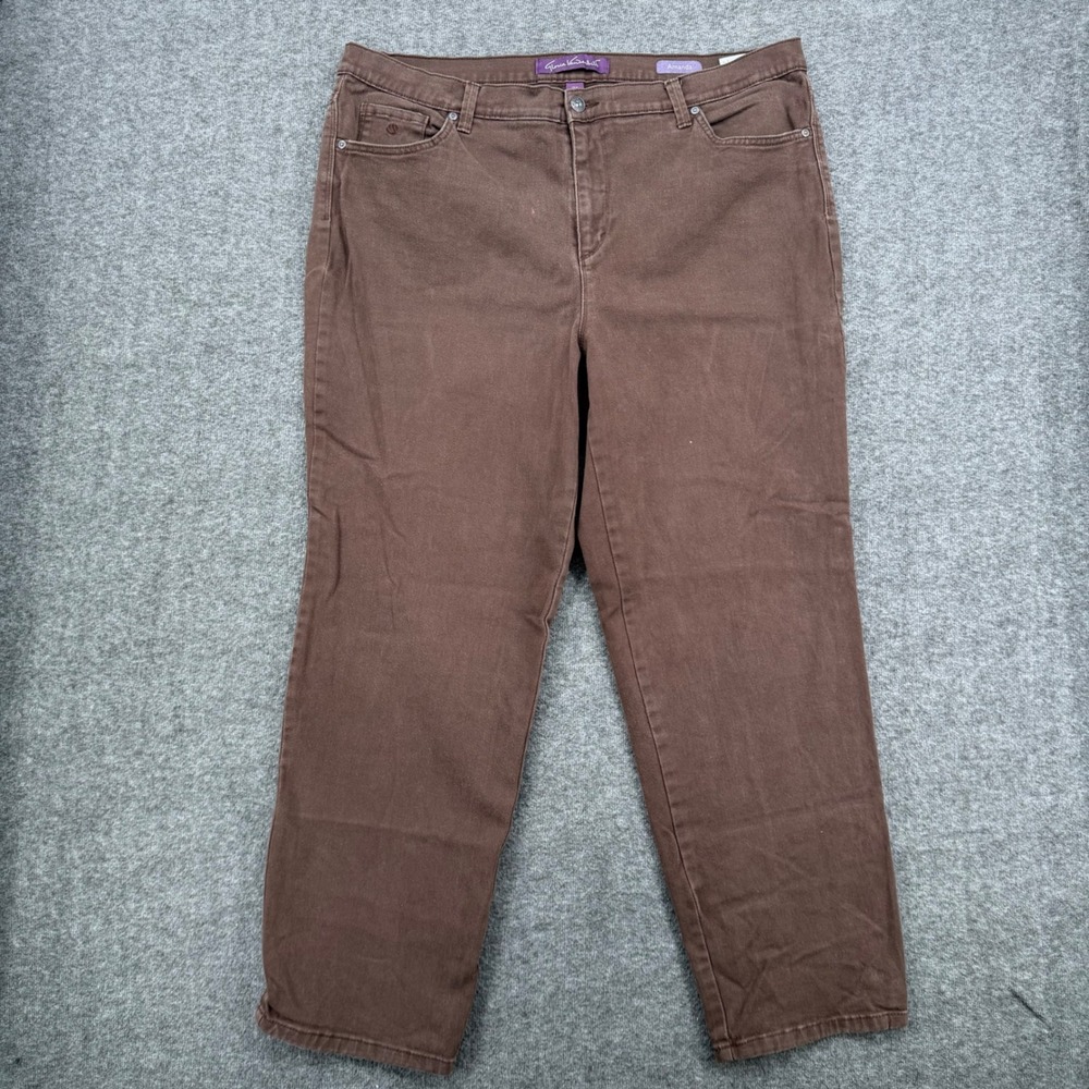 Gloria Vanderbilt Amanda Brown High Rise Tapered Jeans Womens 18W Classic Fit